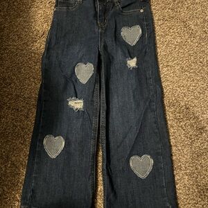 Heart Patch Girls Jeans